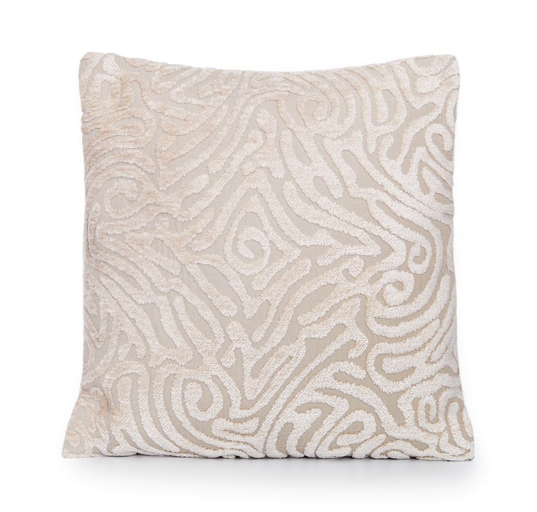 ABBEYSHEA in Champagne Velvet Decorative Pillow Cover. Accent Throw