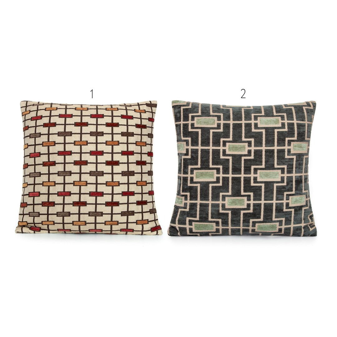 Chenille Geometric Decorative Pillow Cover. Accent Throw Pillow, Home