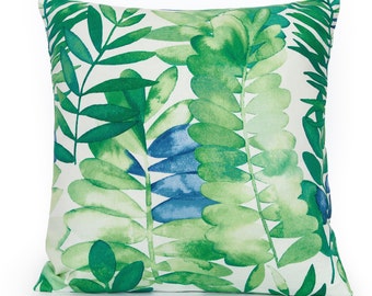 P.Kaufmann Bay Breeze in Green Blue Decorative Pillow Cover. Accent throw pillow, home decor.12x12 14x14 16x16 18x18 20x20 22x22 24x24 26x26