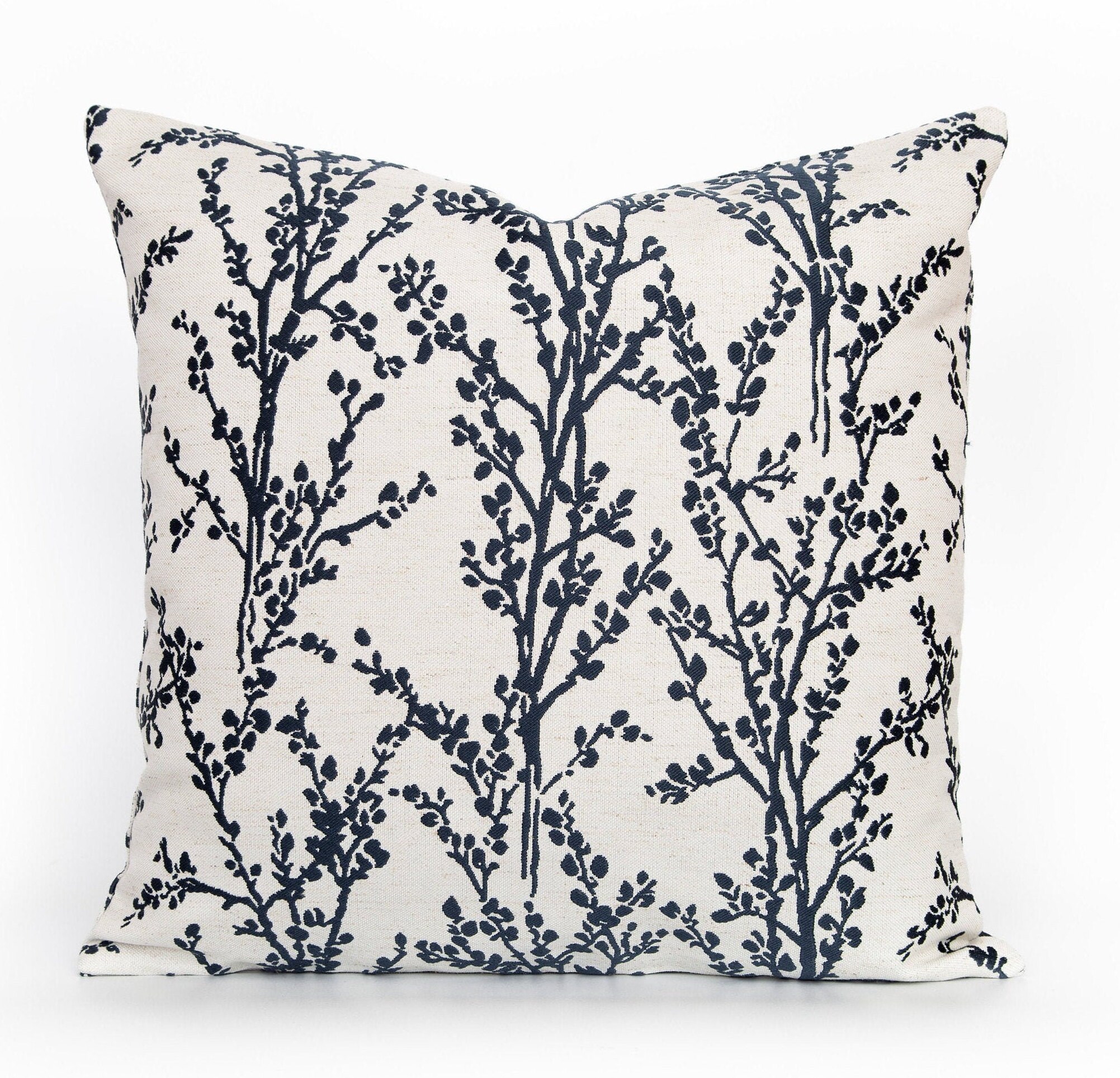Woven Floral Stems Decorative Pillow Cover. Accent Throw - Etsy