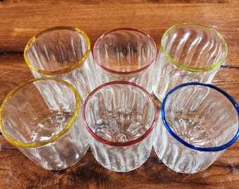Liquor glasses, handblown glass, whiskey glass