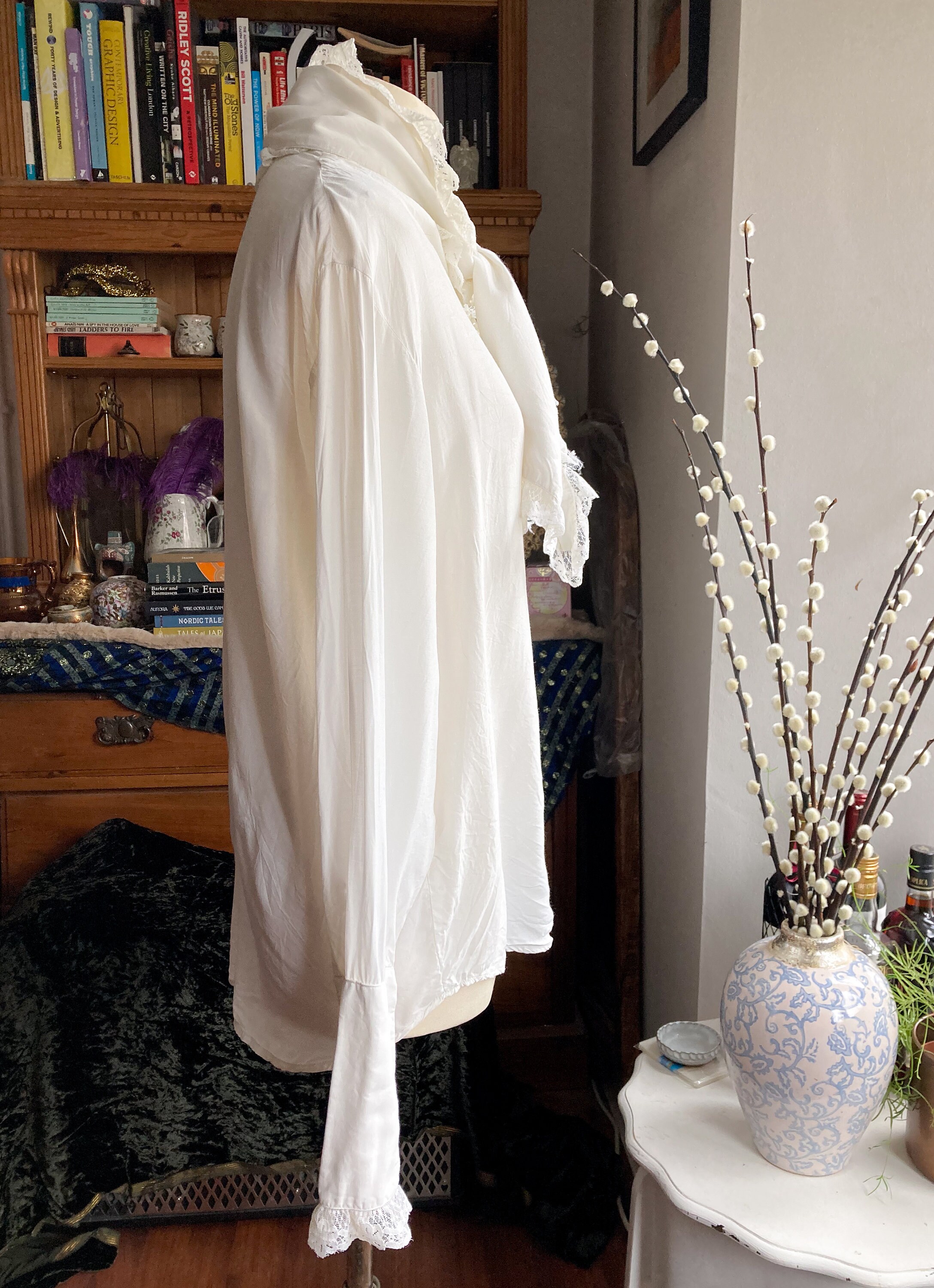 Jacquard Blouse Vintage White