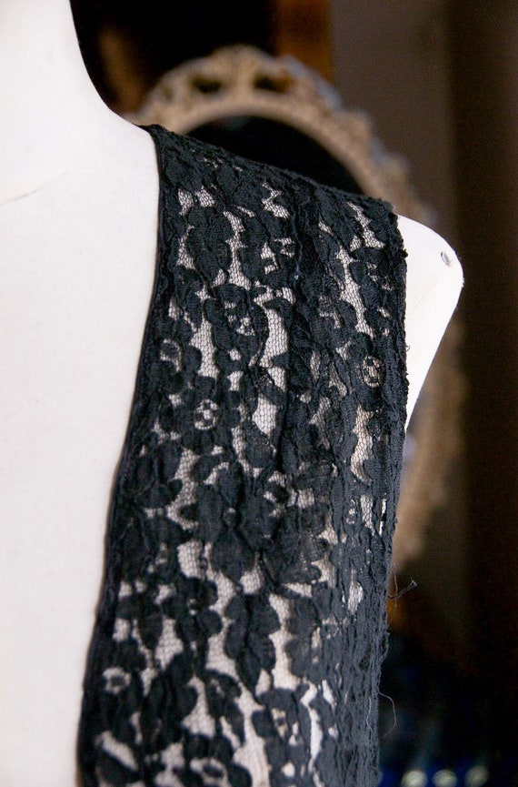 Vintage Antique Black Lace Vest Floral 1930s 1940s S-M - Etsy
