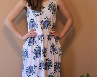 Vintage Floral Muumuu Dress - Fun Colorful Summer Dress