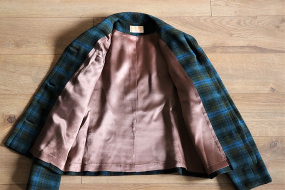 Vintage Two-Piece Plaid Suit - Wool Blazer Jacket… - image 5