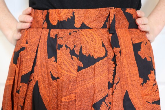 Vintage Skirt - Robyn - USA - Orange and Black - image 5