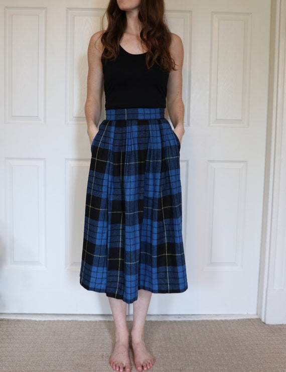 Fringed mini skirt in navy plaid j.o.a cheap