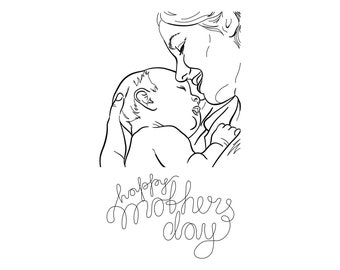Featured image of post Mother And Baby Sketch Images
