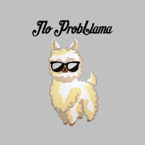 No ProbLlama Machine Embroidery Design. Llama Embroidery file.