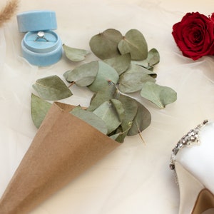 Eucalyptus Wedding Confetti Biodegradable Dried Eucalyptus Leaves Real Flower Confetti image 2