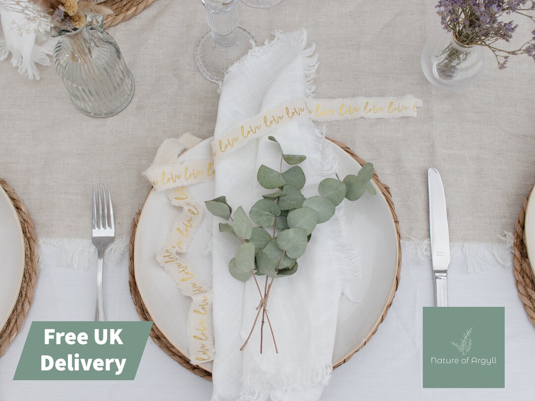 Dried Eucalyptus Table Setting Wedding Place Setting Dinner Table