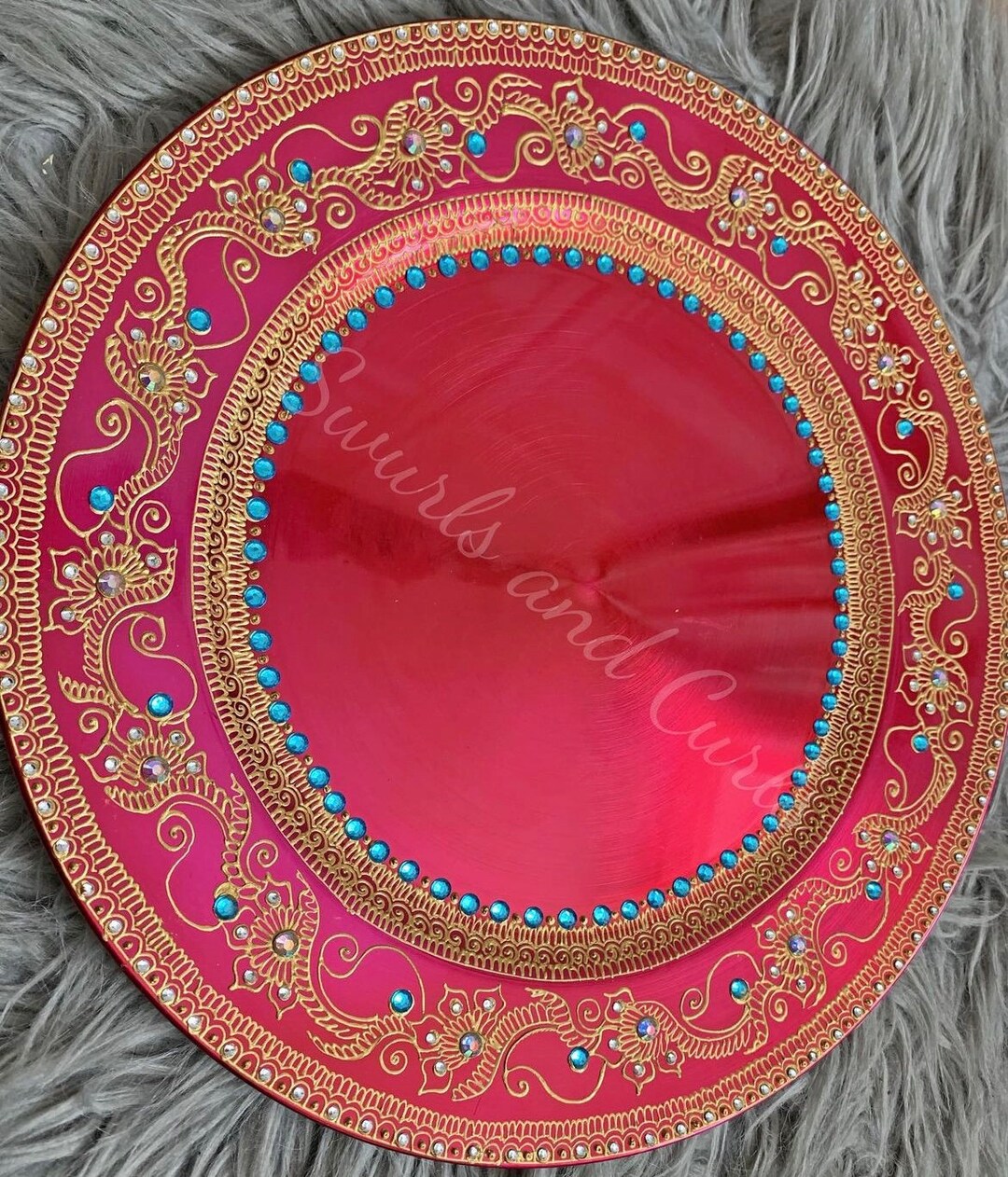 Henna Thaal. Mehndi Thaal. Mehndi Plate. Ideal Gift for Nikkah, Mehendi