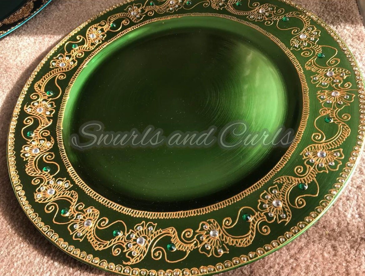 Henna Thaal. Mehndi Thaal. Mehndi Plate. Ideal Gift for Nikkah, Mehendi