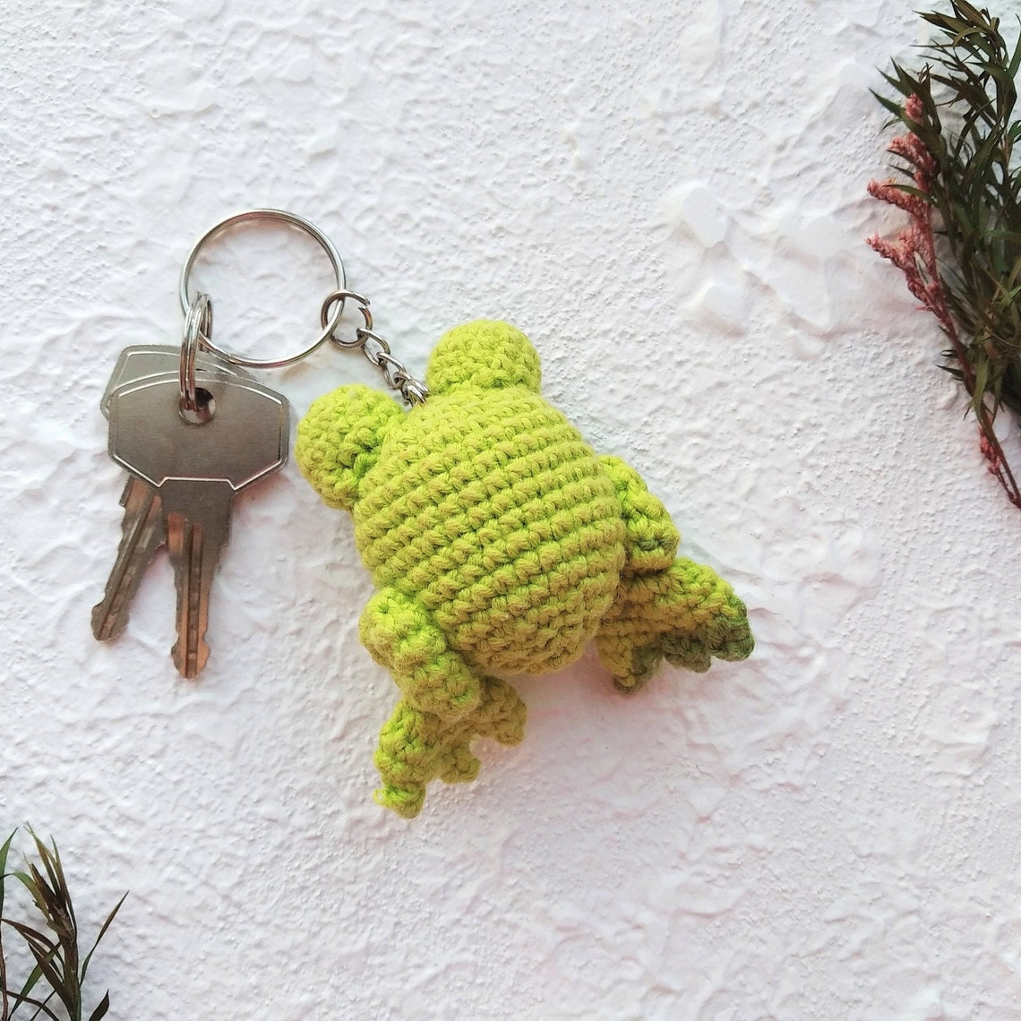 Frog keychain cute frog frog plush frog key chain kawaii Etsy