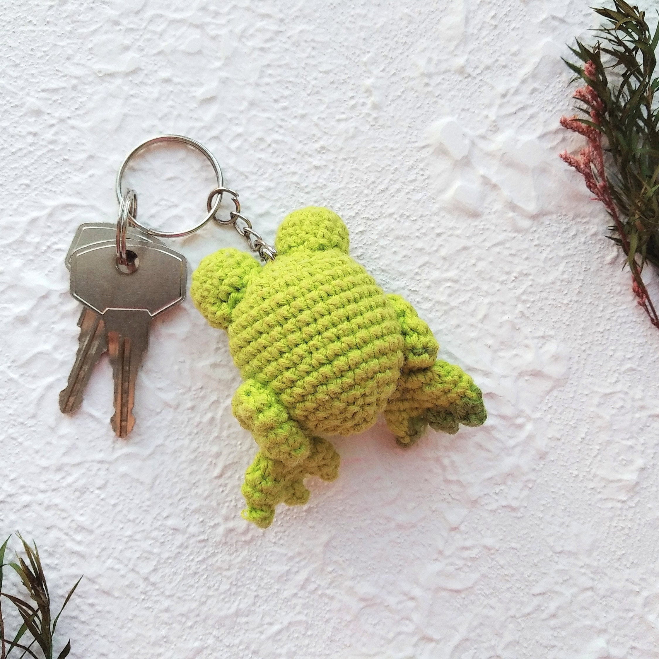 Frog keychain cute frog frog plush frog key chain kawaii Etsy