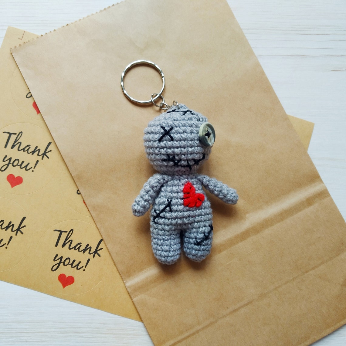 Voodoo doll keychain cute voodoo doll crochet voodoo doll Etsy