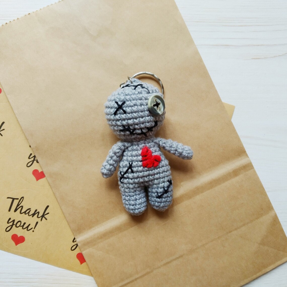 Voodoo doll keychain cute voodoo doll crochet voodoo doll Etsy