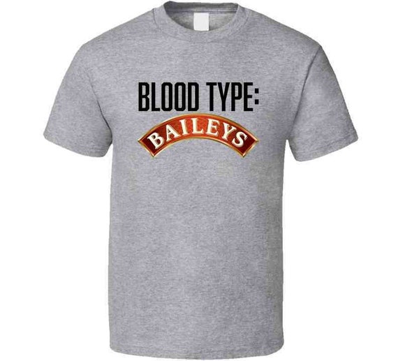 Baileys Irish Cream Alcohol Logo Drole De Groupe Sanguin Parodie T Shirt Etsy France