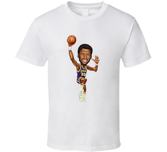 Kareem Abdul Jabbar Los Angeles Basketball Fan T Shirt Etsy