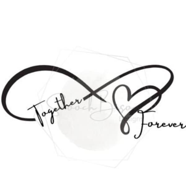 Together Forever. SVG file +. Bride and Groom. Wedding. Engagement. Family. Couples. Mother and Daughter.