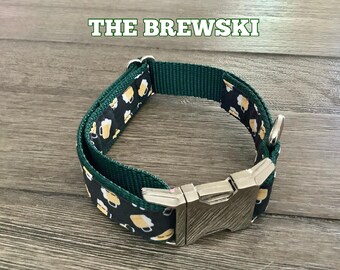 Beer Mug Dog Collar: Adjustable Cotton Party Pet Collar