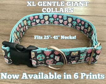 Extra Large Dog Collar: XXL Breed, Heavy Duty Nylon, 25-41 Inch Neck