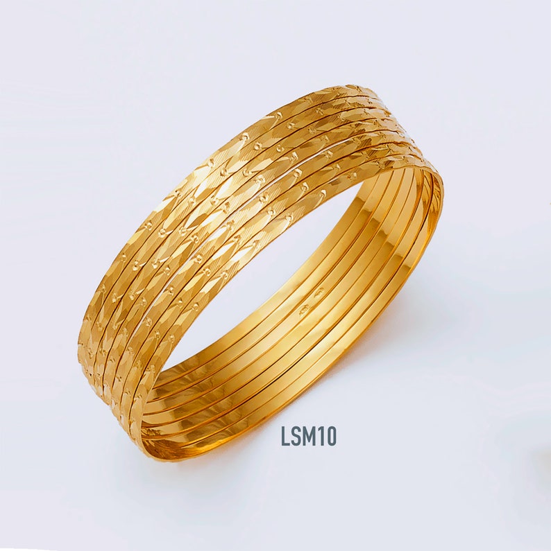 Handcrafted Bangles Set Gold Semanario Collection Perfect Christmas ...