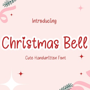クリスマスベルフォント、手書きフォント、かわいいフォント、Goodnotesフォント、子供向けフォント、勉強ノートフォント、デジタルプランナーフォント、新学期フォント、ユニークフォント