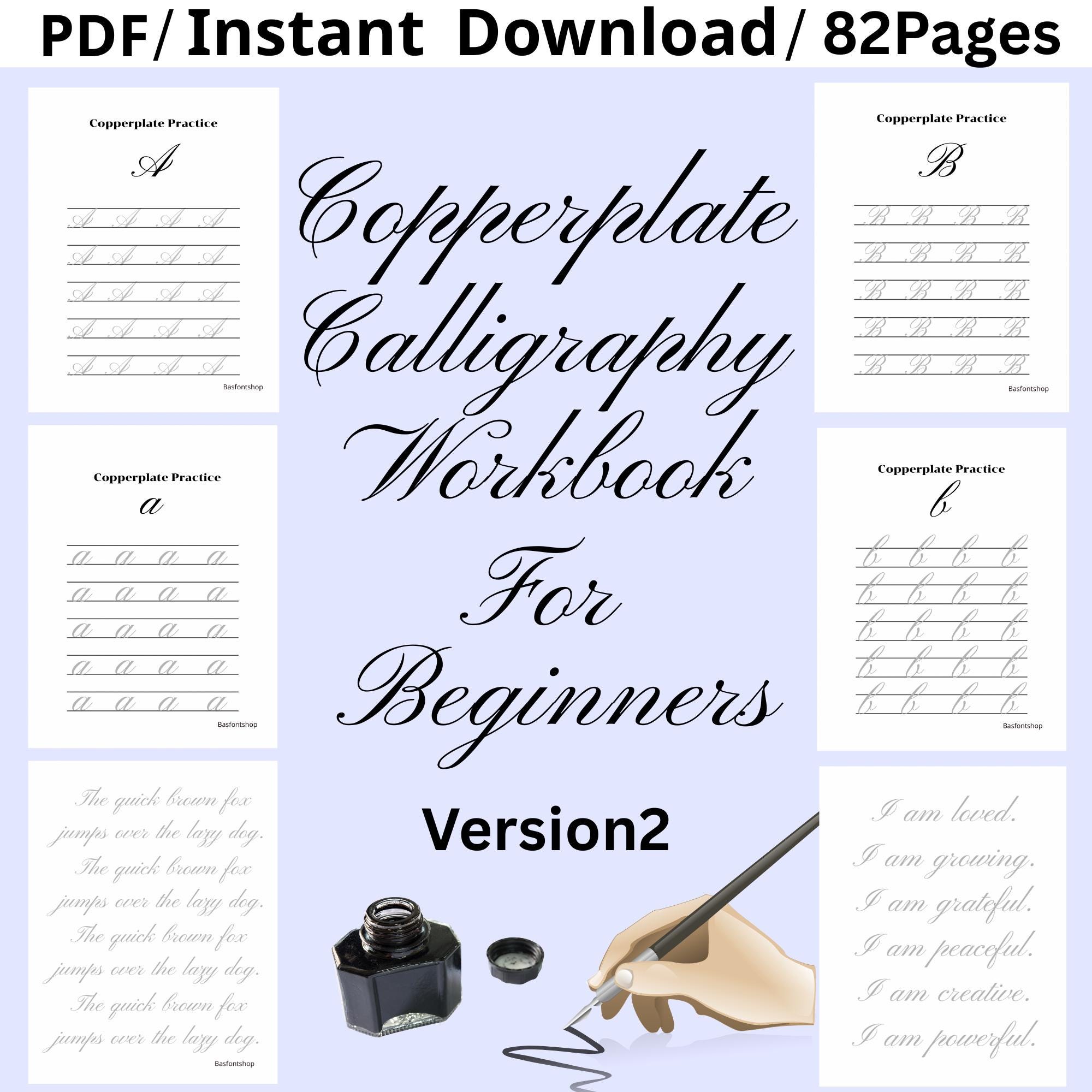 Copperplate Calligraphy Workbook for Beginners: Calligraphy Practice ...