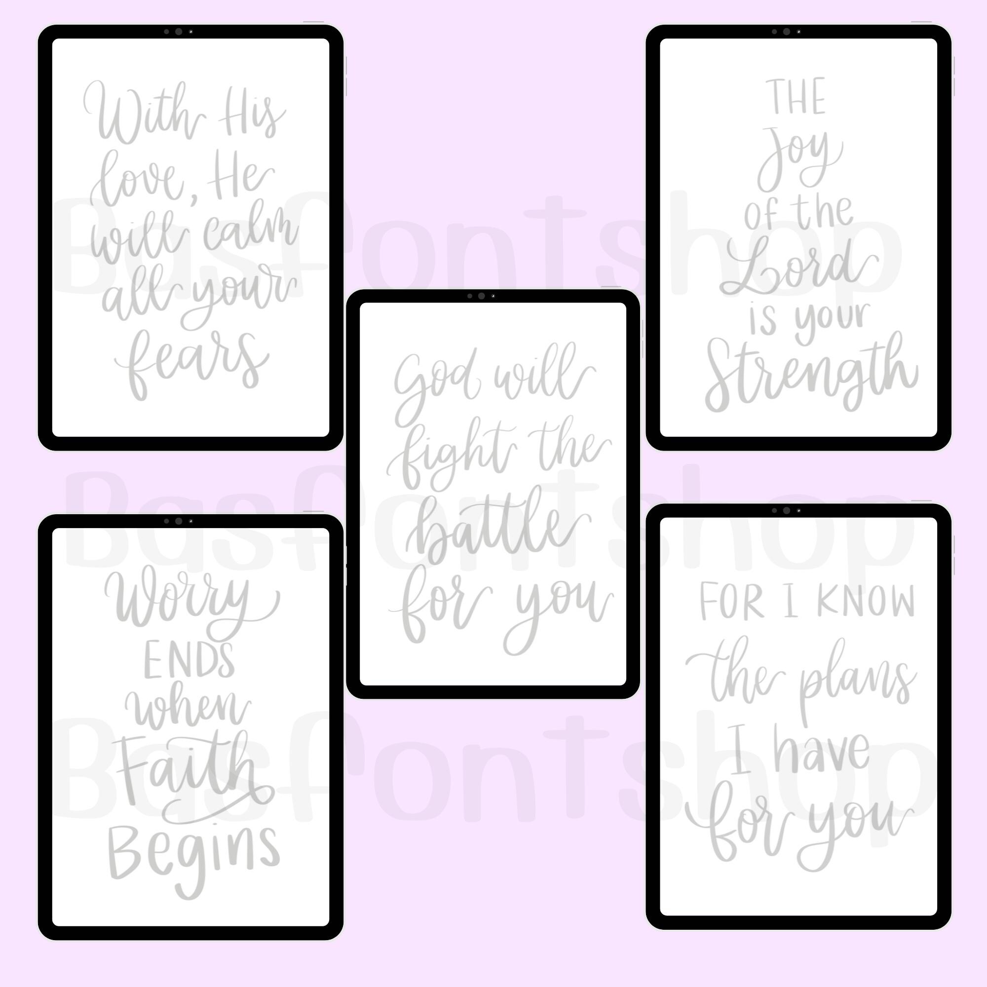Bible Verse Lettering Practice Workbook,lettering Practice,ipad ...