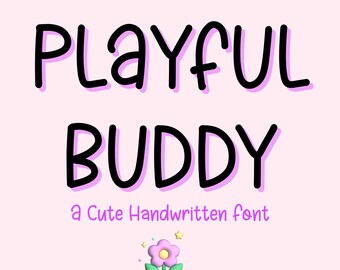 Playful Buddy フォント: 手書きフォント、Goodnotes、Cricut、OTF、TTF ファイル