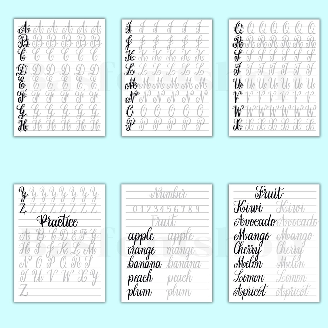 Calligraphy Letters Exercise Calligraphy Practice Workbook: Beginner Lettering, Tracing Worksheet ...