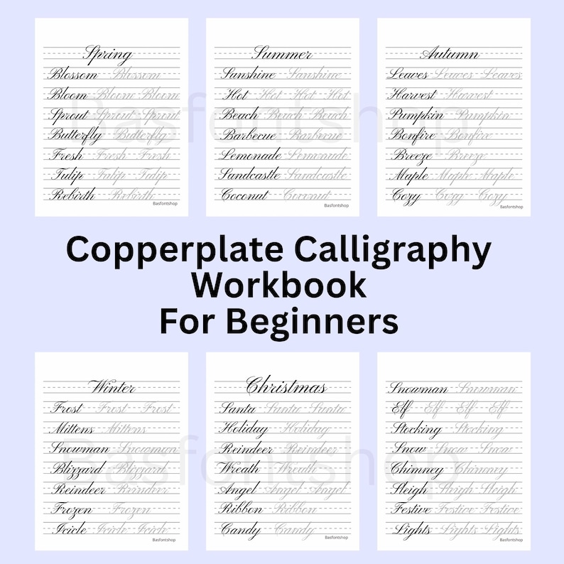 Copperplate Calligraphy Workbook for Beginners: Calligraphy Practice ...