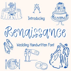 Renässansbröllopstypsnitt: Quirky handskriven kalligrafi (OTF, TTF)
