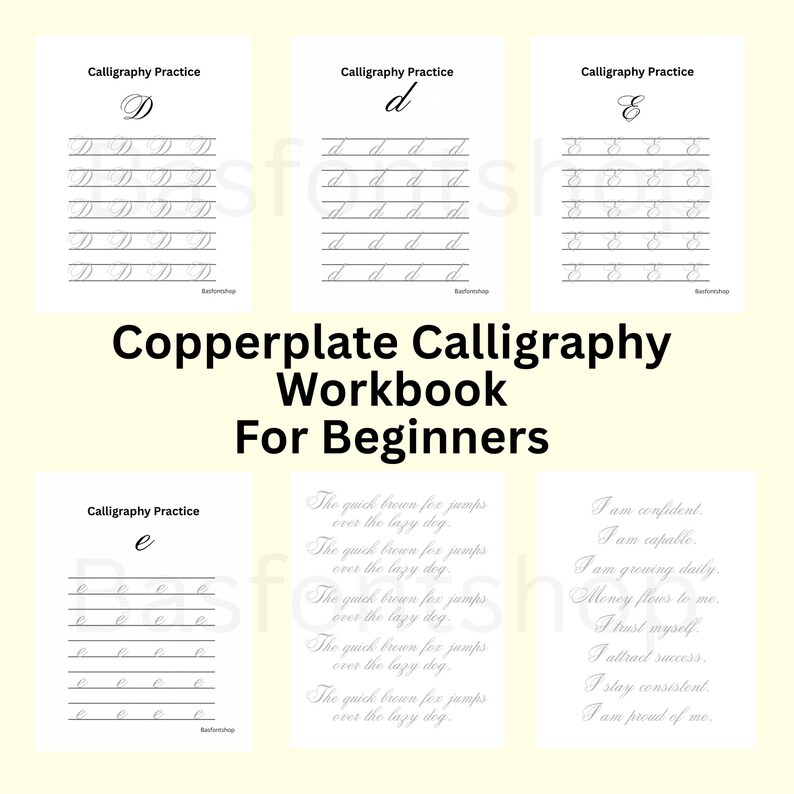Copperplate Calligraphy Workbook for Beginners: Calligraphy Practice ...
