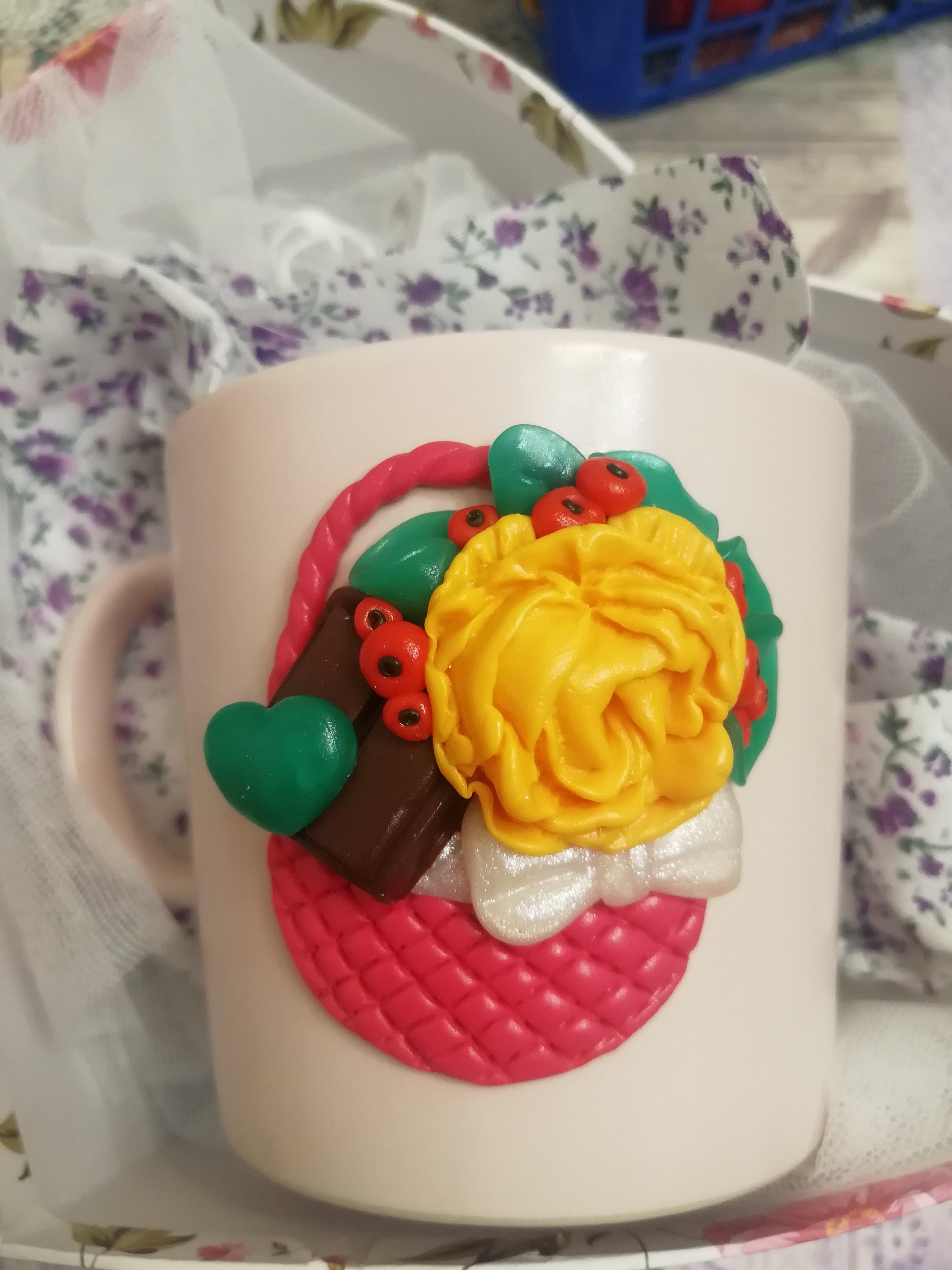 Mug polymer clay Etsy