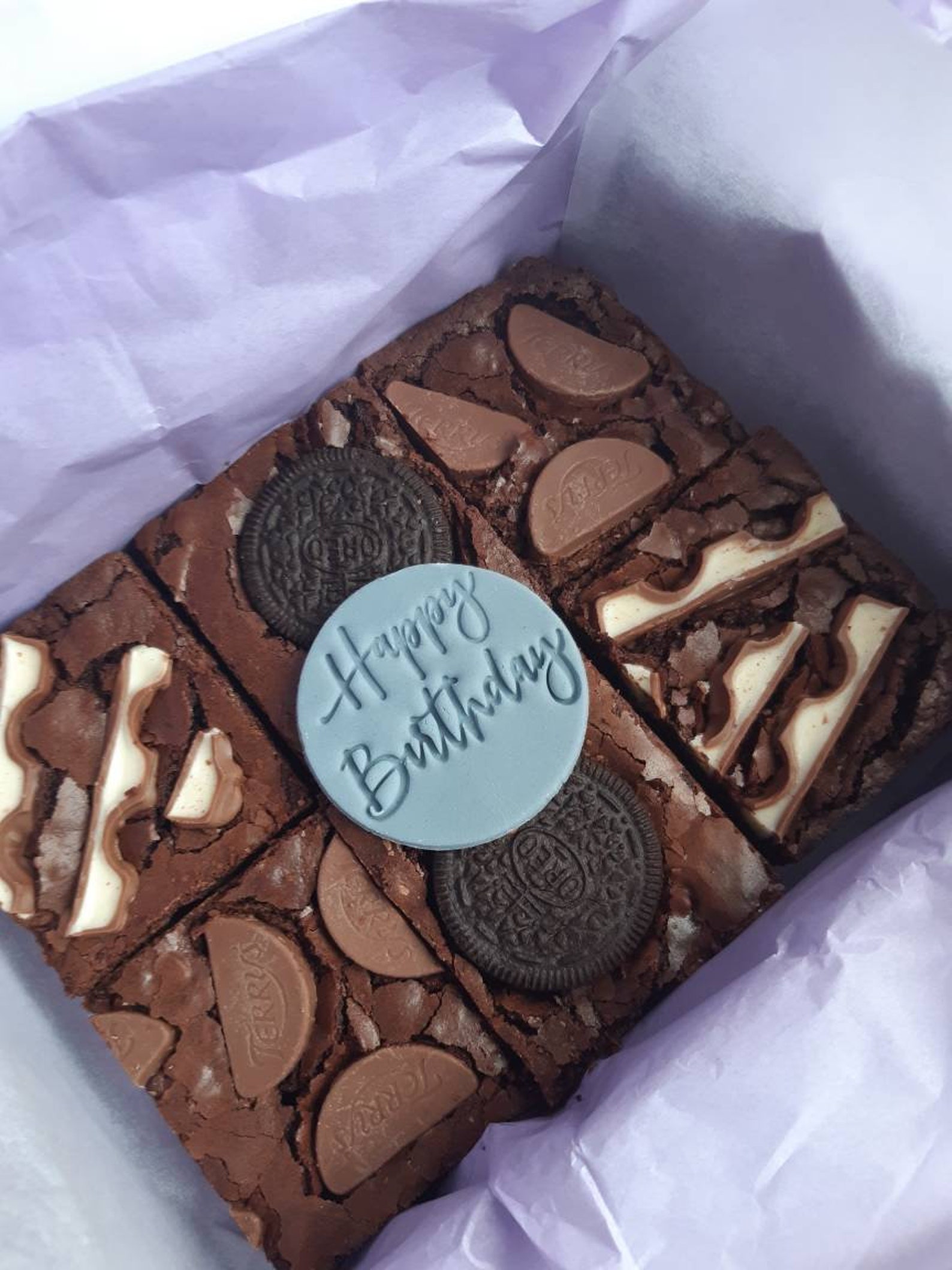 Brownies de cumpleaños. Brownies por correo. Brownies de feliz Etsy