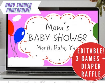 Virtual Baby Shower PowerPoint (Fille)