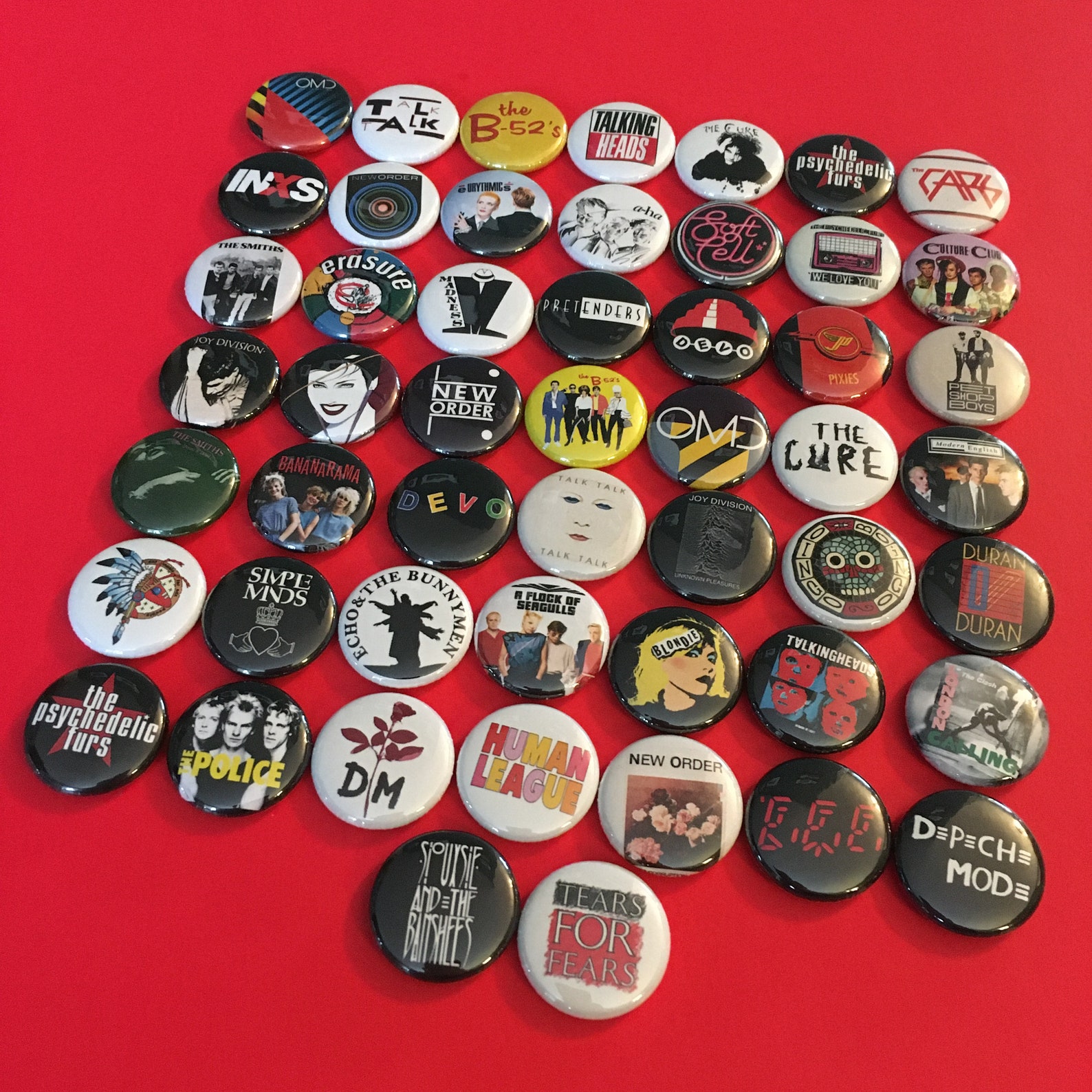 80's New Wave Rock Post Punk Alternative Band Buttons Pins - Etsy