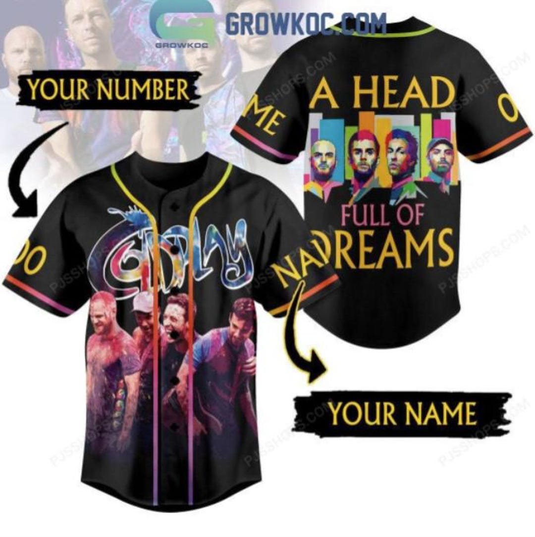Coldplay Baseball Jersey, A Head Full of Dreams Personalized Shirt - Etsy