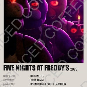 Five Nights at Freddy's movie poster- Digital Print