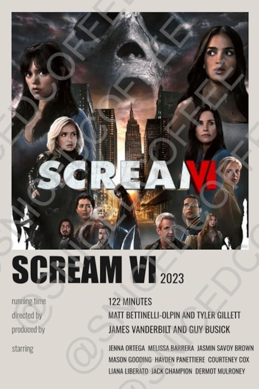 scream VI - scream 6 movie poster  Postcard for Sale by davidjones16598