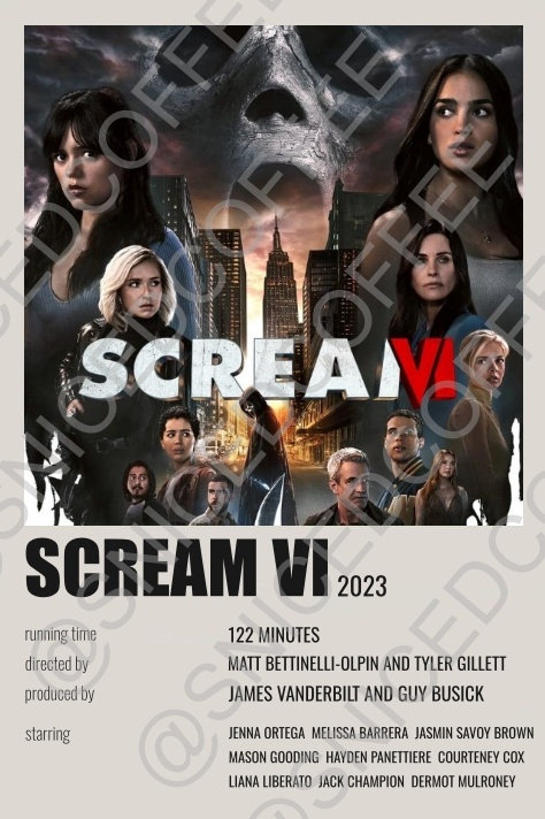 scream VI - scream 6 movie poster Poster for Sale by davidjones16598