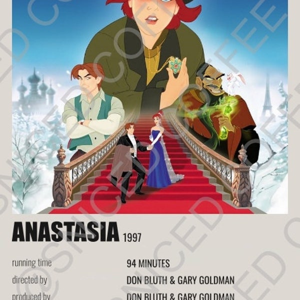 Anastasia Movie Poster- Digital Print