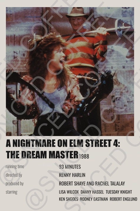 A Nightmare on Elm Street 4: The Dream Master movie poster- Digital Print