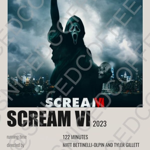 Scream VI (6) movie poster- Digital Print