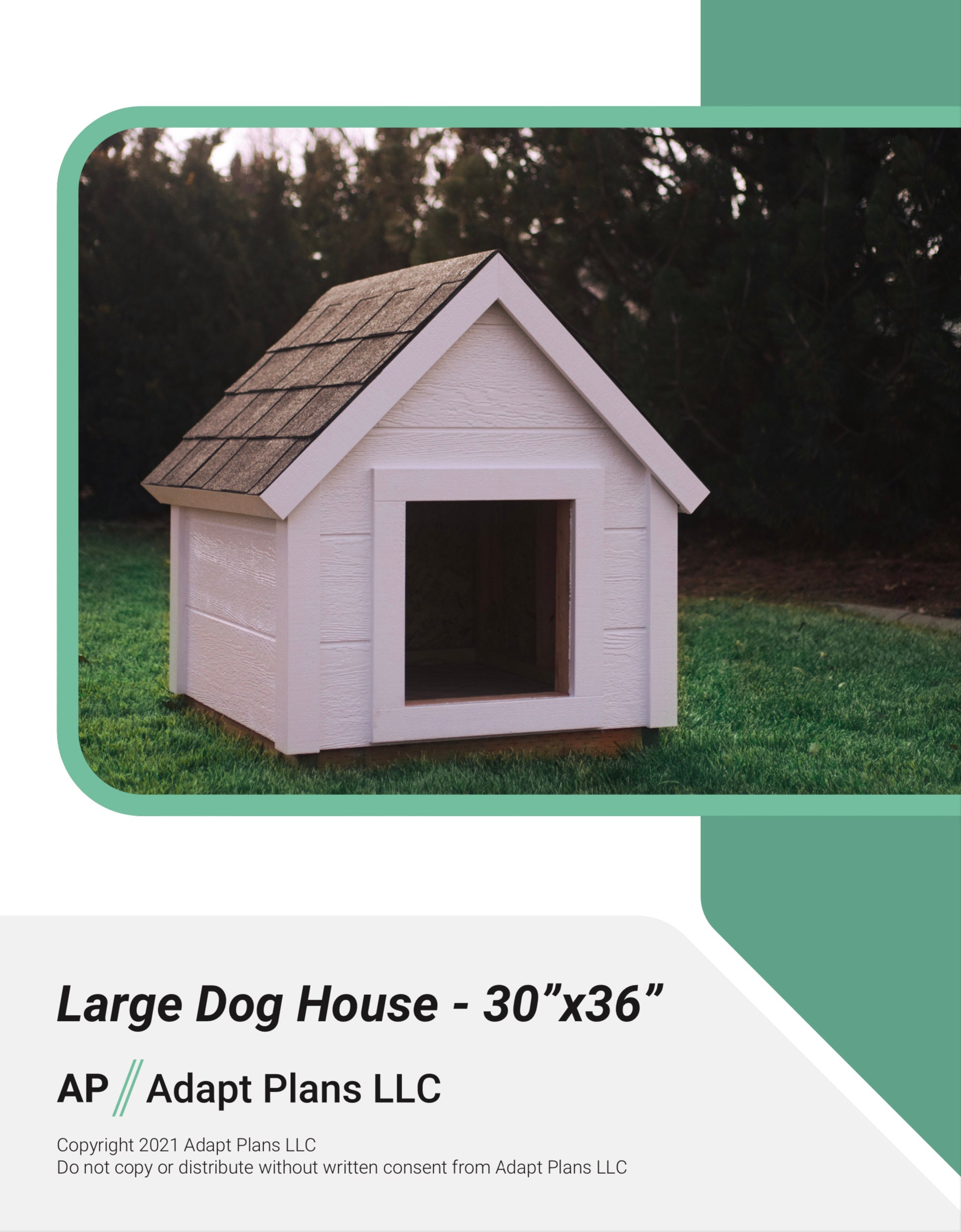 Large Dog House Plans Etsy