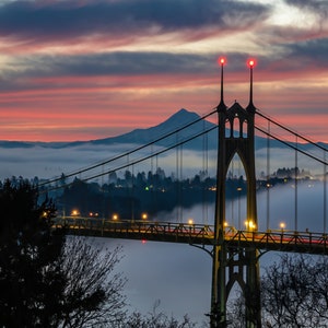 Nascer do sol sobre Portland, Oregon