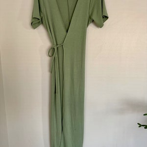 Sage Green Wrap Dress | Etsy Hong Kong