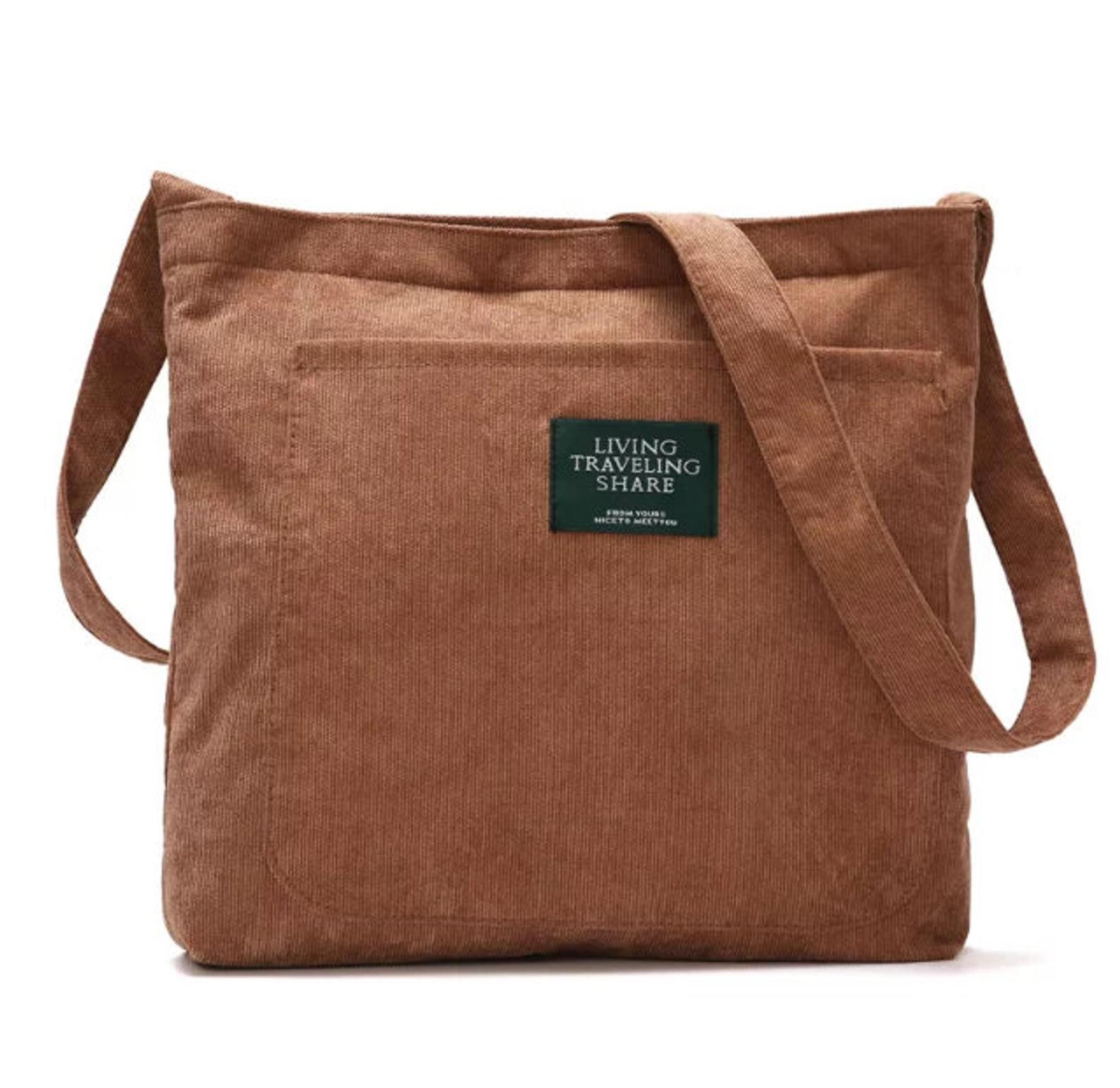 Corduroy Messenger Bag Velvet Tote Bag Vintage Crossbody Etsy